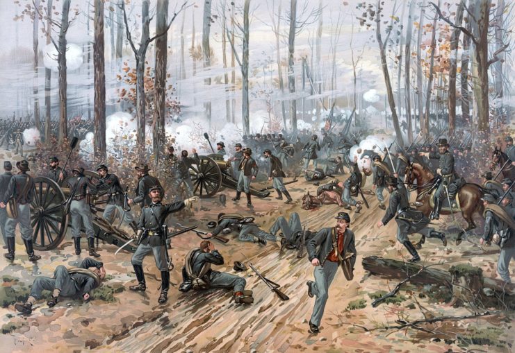 Artist's depiction of the Battle of Shiloh