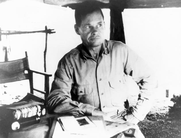 Chesty Puller onboard a ship