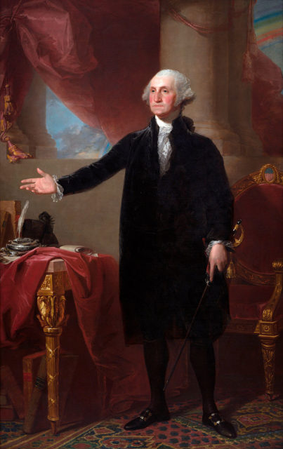 Artist's portrait of George Washington
