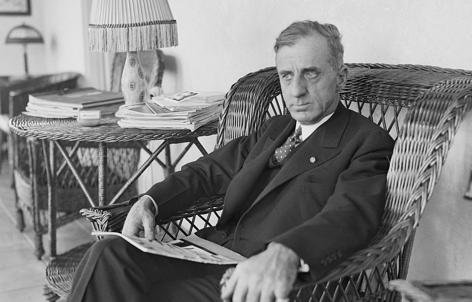 Smedley Butler sitting in a chair