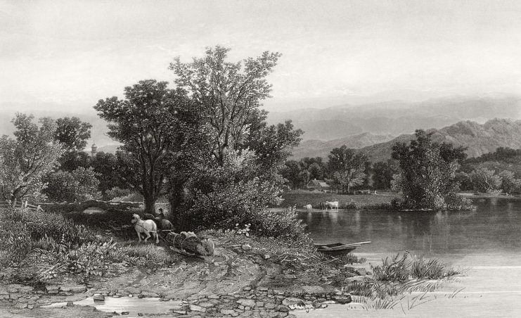 Artist's rendition of the Housatonic River