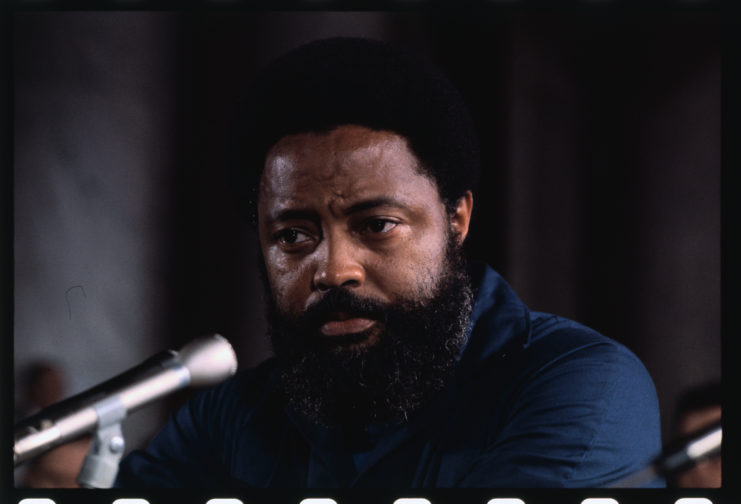 Hosea Williams speaks during a 1969 SCLC Event