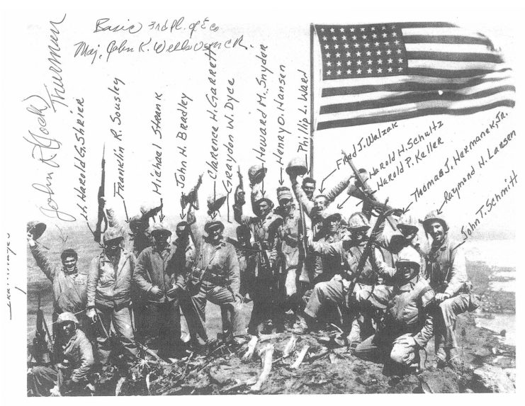 Marines Under the Flag at Mount Suribachi