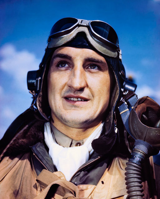 Portrait of Gabby Gabreski in pilot's gear