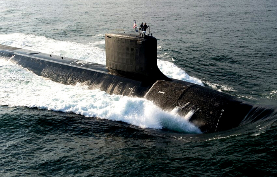 USS North Dakota at sea