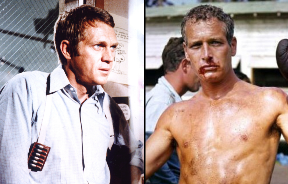 Steve McQueen in 'Bullitt' + Paul Newman in 'Cool Hand Luke'