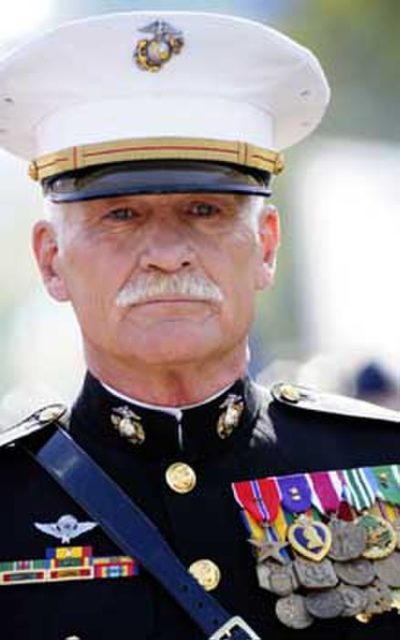 Dale Dye wearing his US Marine Corps uniform