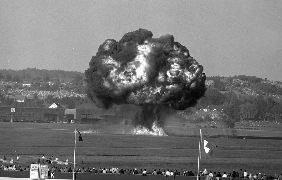 Napalm bomb explosion