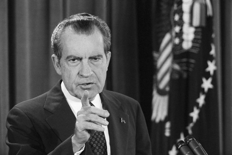 Richard Nixon pointing