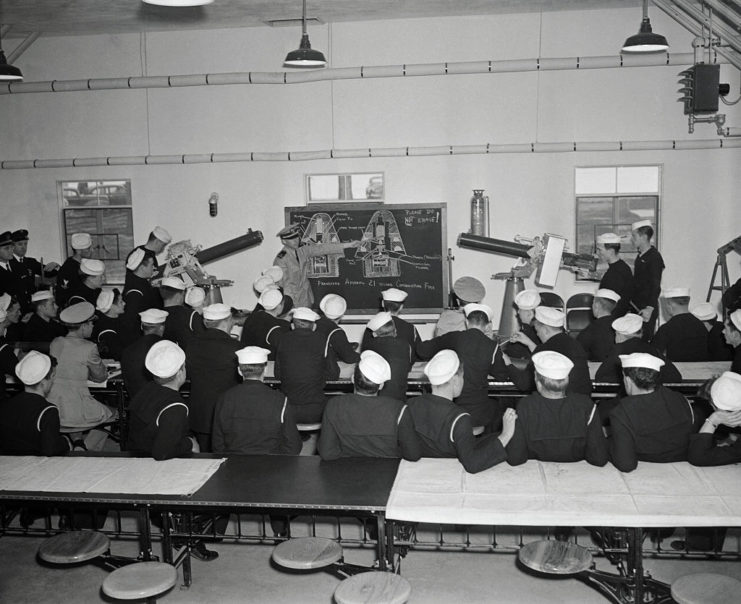 Merchant Marines receive training before taking off to sea 