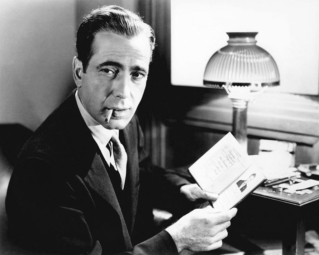 Humphrey Bogart portrays Sam Spade in the Maltese Falcon