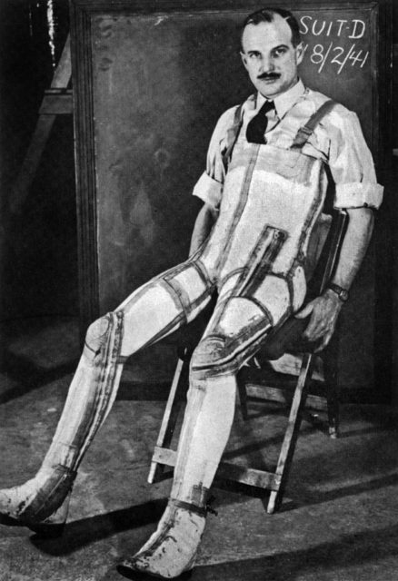 Wilbur Franks wearing the Franks G-Suit. 