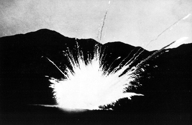 Napalm bomb exploding