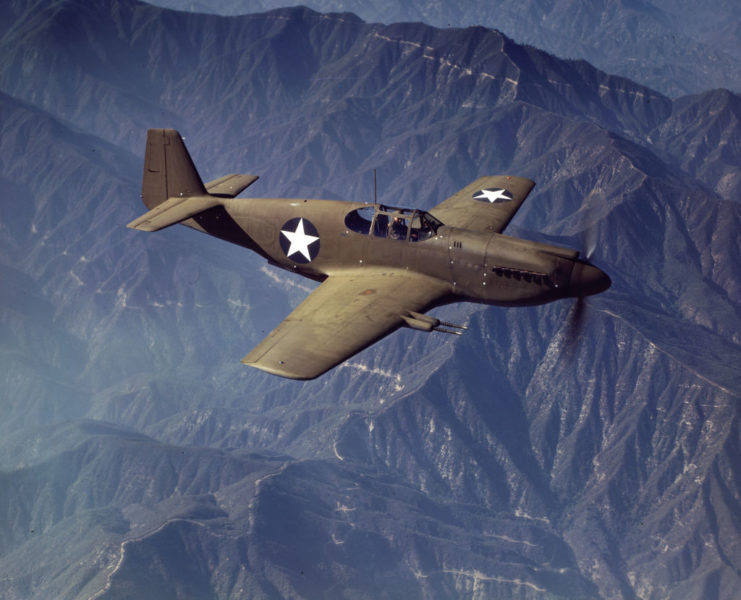 North American P-51 Mustang in flight