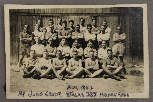 Photograph of Percy Yasuyi Sekine's judo group at Stalag 383