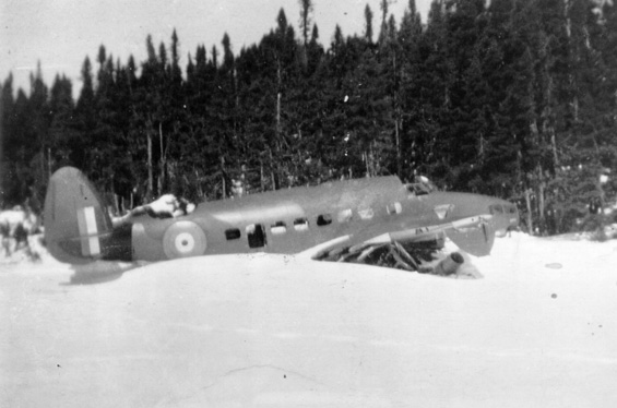 The scene of the plane crash that killed Dr. Banting. 
