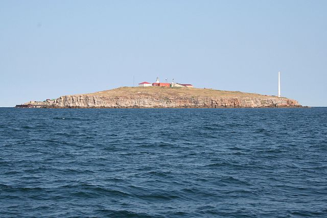 View of Snake Island in the distance