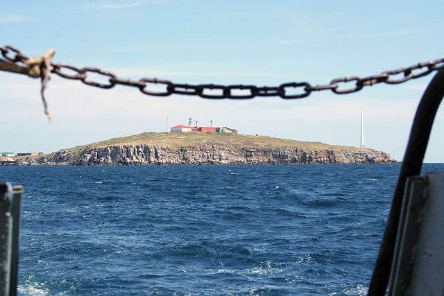 View of Snake Island in the distance