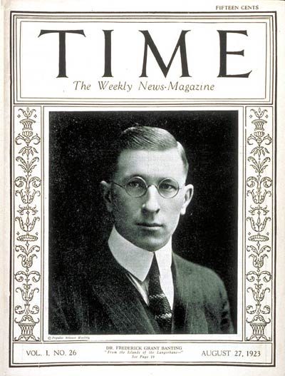 TIME magazine cover featuring Frederick Banting