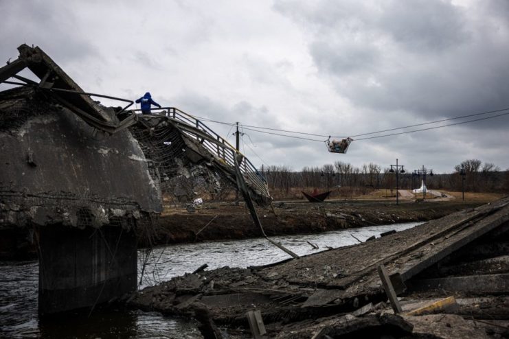 Damaged bridge