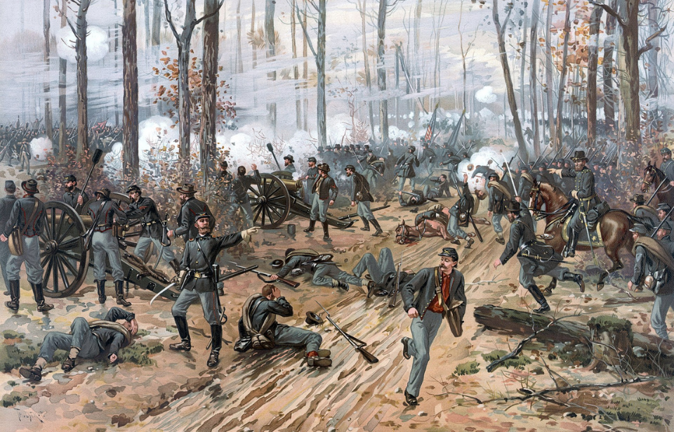 Artist's depiction of the Battle of Shiloh