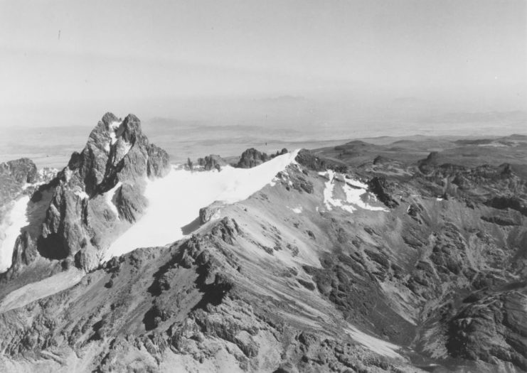 Aerial view of Batian Peak