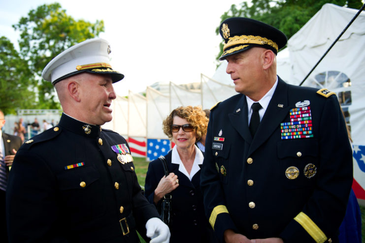 Lt. Col. Constantine talks with US Army Chief of Staff General Raymond Odierno.
