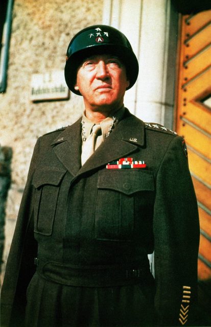Gen. George Patton standing in uniform