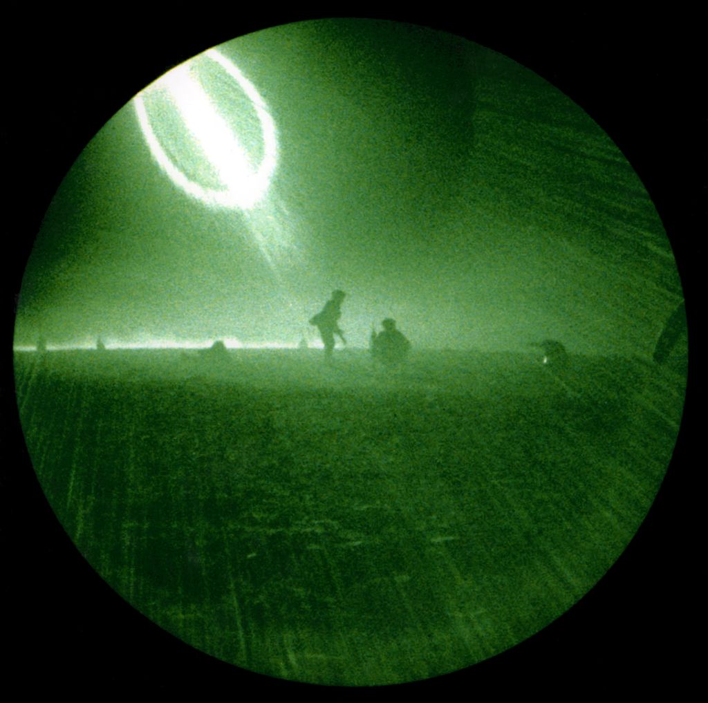 Night-Vision technology being used during a 1998 raid