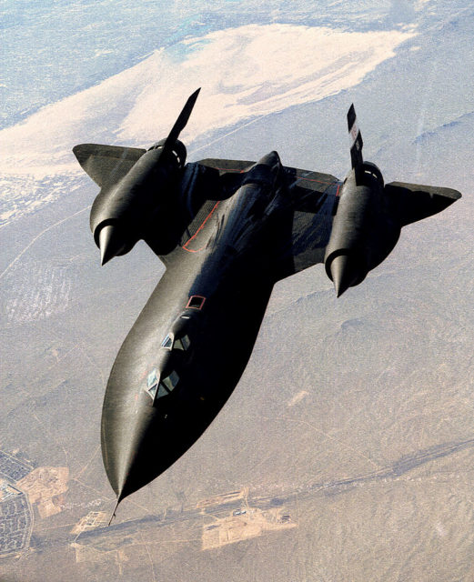 SR-71 Blackbird in flight