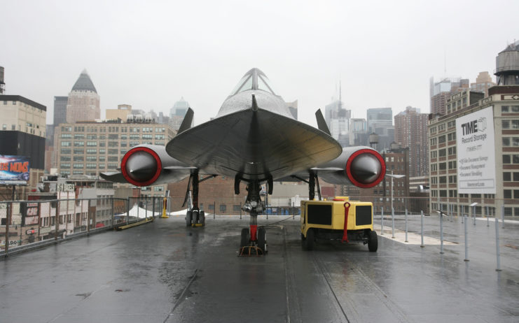 Front view of the A-12 aircraft