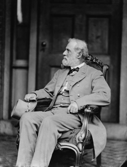 Robert E. Lee sitting in a chair