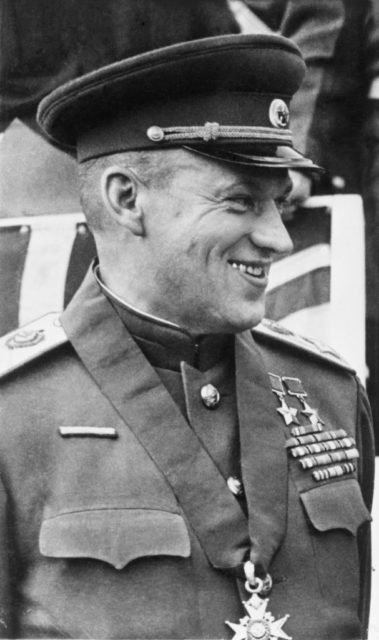 Konstantin Rokossovsky wearing his full military uniform