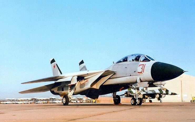 Grumman F-14A Tomcat parked on the tarmac