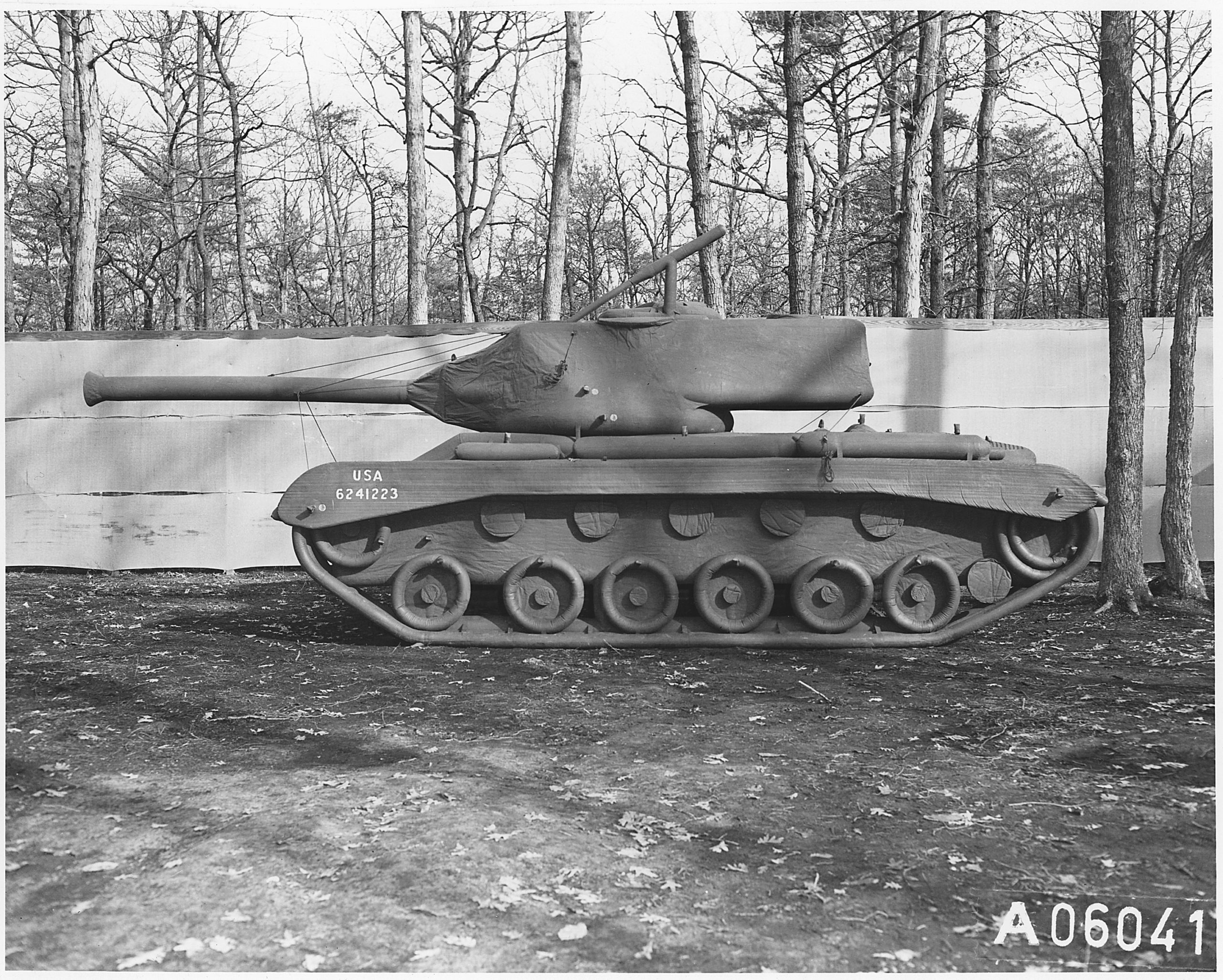 Dummy tank on display