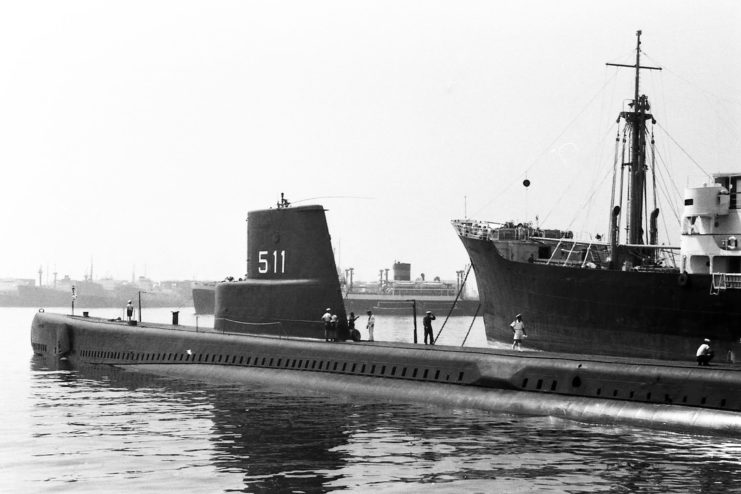Enrico Tazzoli (S 511) docked at port
