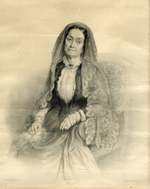 Lithograph of Eliza Jumel- Aaron Burr's second wife