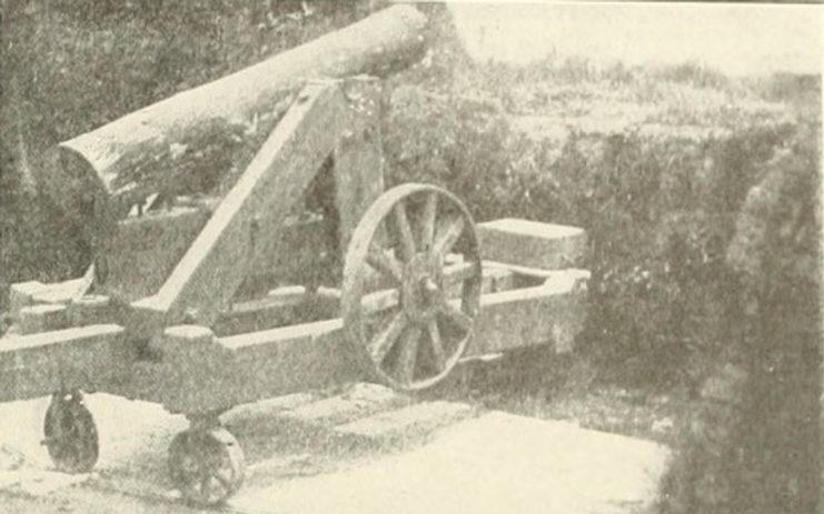 Quaker gun on display