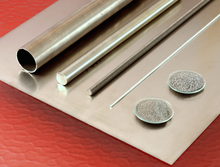 Basic products fabricated from titanium