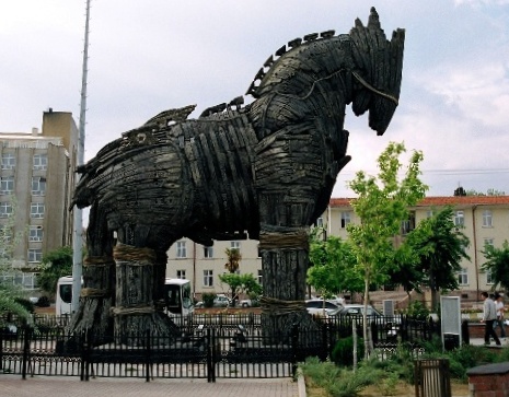 A statute of the Trojan Horse