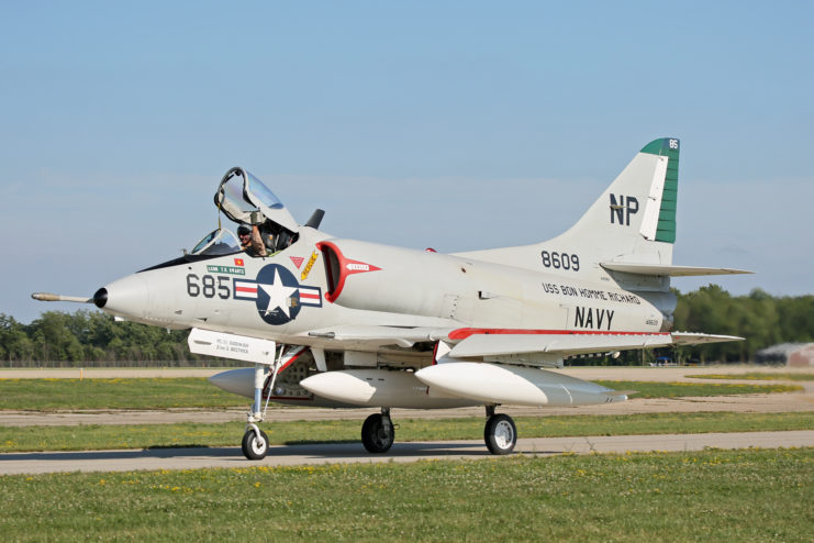 Douglas A-4 Skyhawk on the runway
