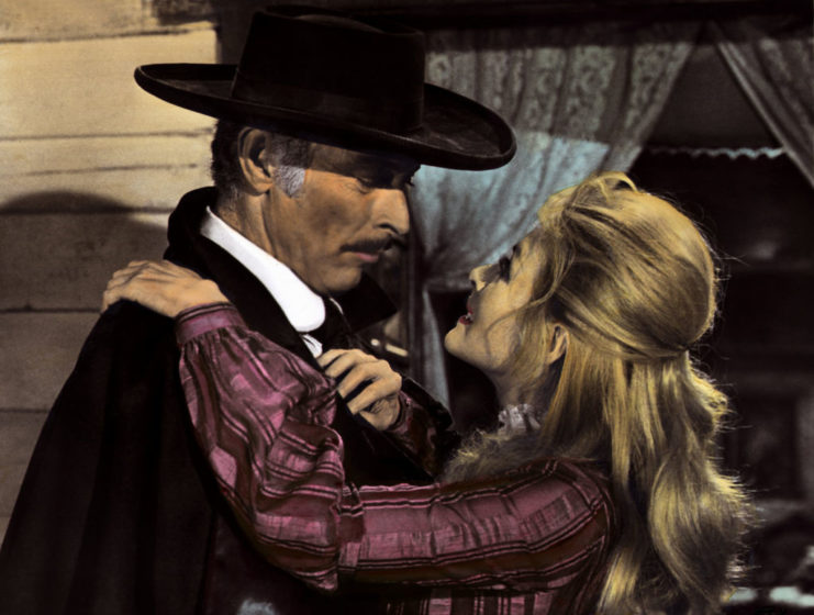 Lee Van Cleef and Linda Veras as Sabata and Jane in 'Sabata'