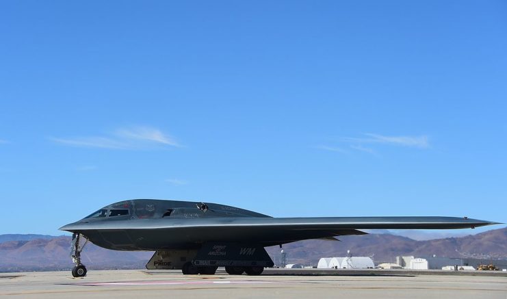 Northrop Grumman B-2 Spirit on the runway