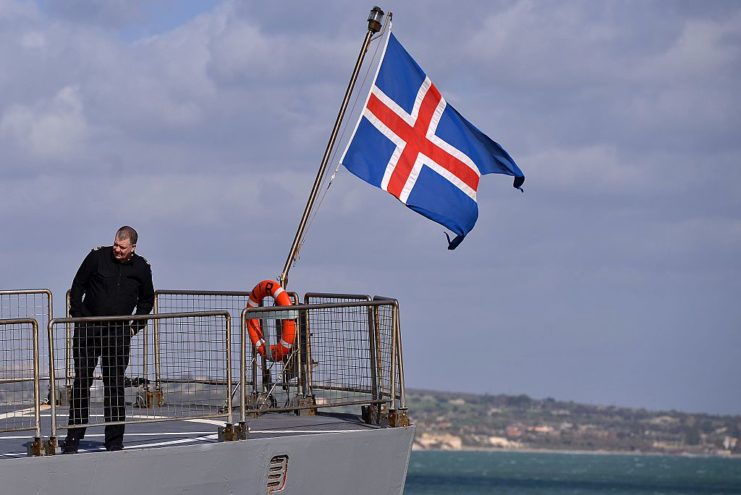 Coast Guardsman aboard the patrol vessel Tyr