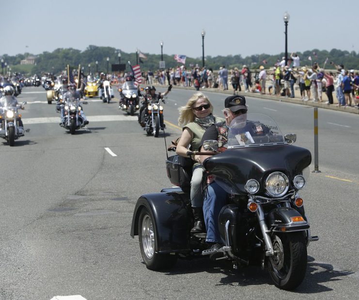 Gary Wetzel participates in a Memorial Day ride in Washington DC