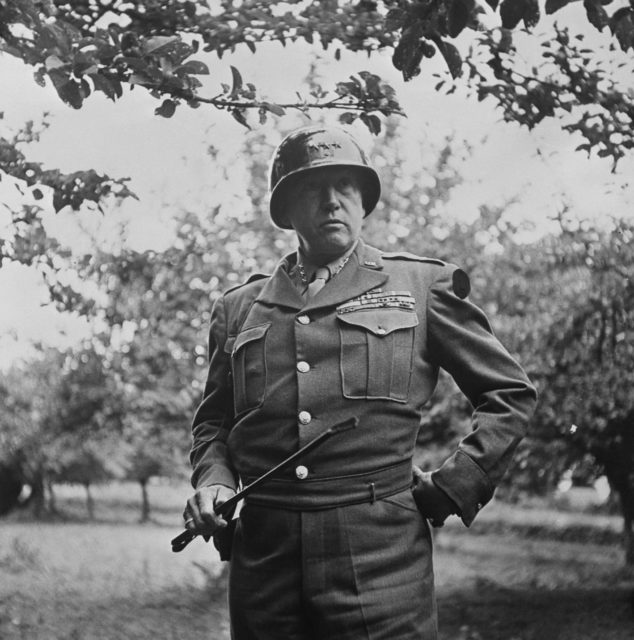 Gen. George S. Patton standing in military uniform