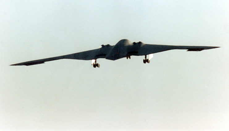 Northrop Grumman B-2 Spirit taking off