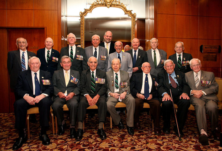 Surviving members of the Rats of Tobruk sitting together