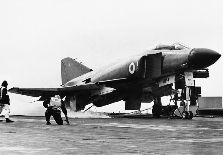 McDonnell Douglas F-4 Phantom II preparing for takeoff