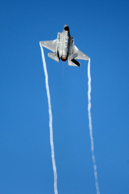 An F-35 Lightning takes off at an Australian air show 